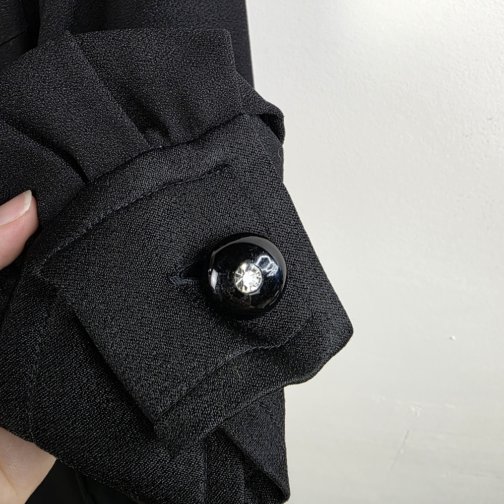 Vintage Yves Saint Laurent Black Long Sleeve Dress, YSL - Picture 4 of 5